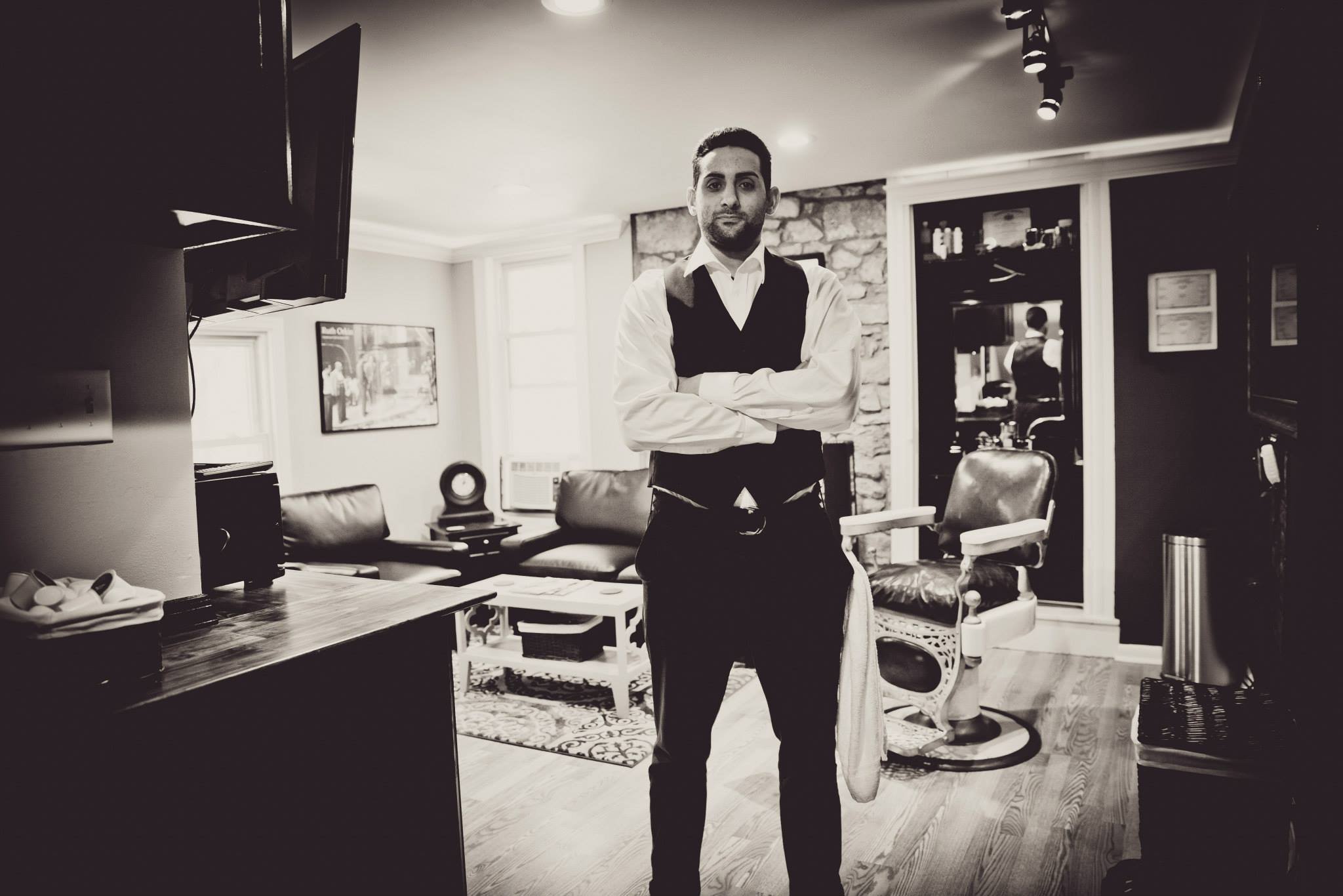 Leo standing in the shop